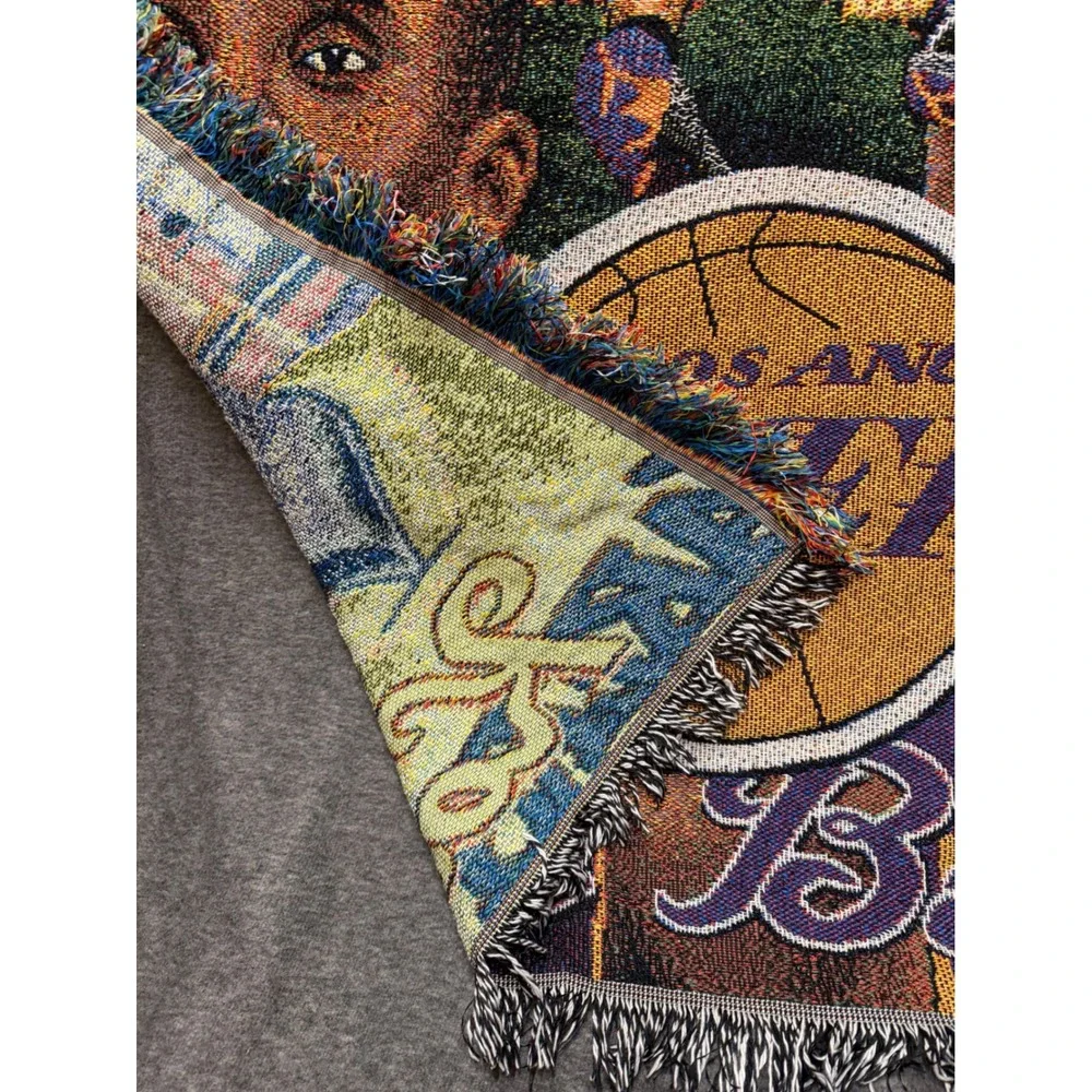 Kobe Bryant Los Angeles Lakers Woven Tapestry Throw Blanket 24 NBA Mamba Tribute
